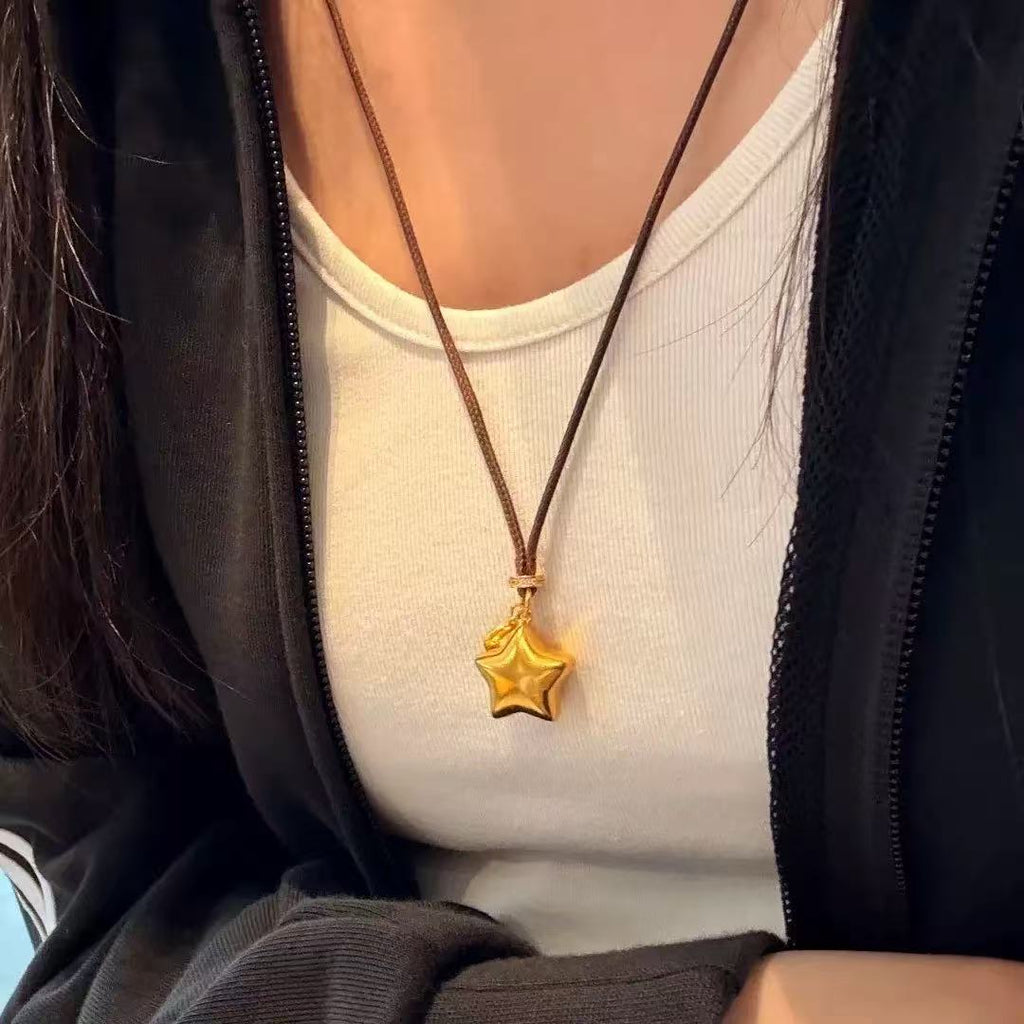 14K Gold Plated Star & Moon Necklace